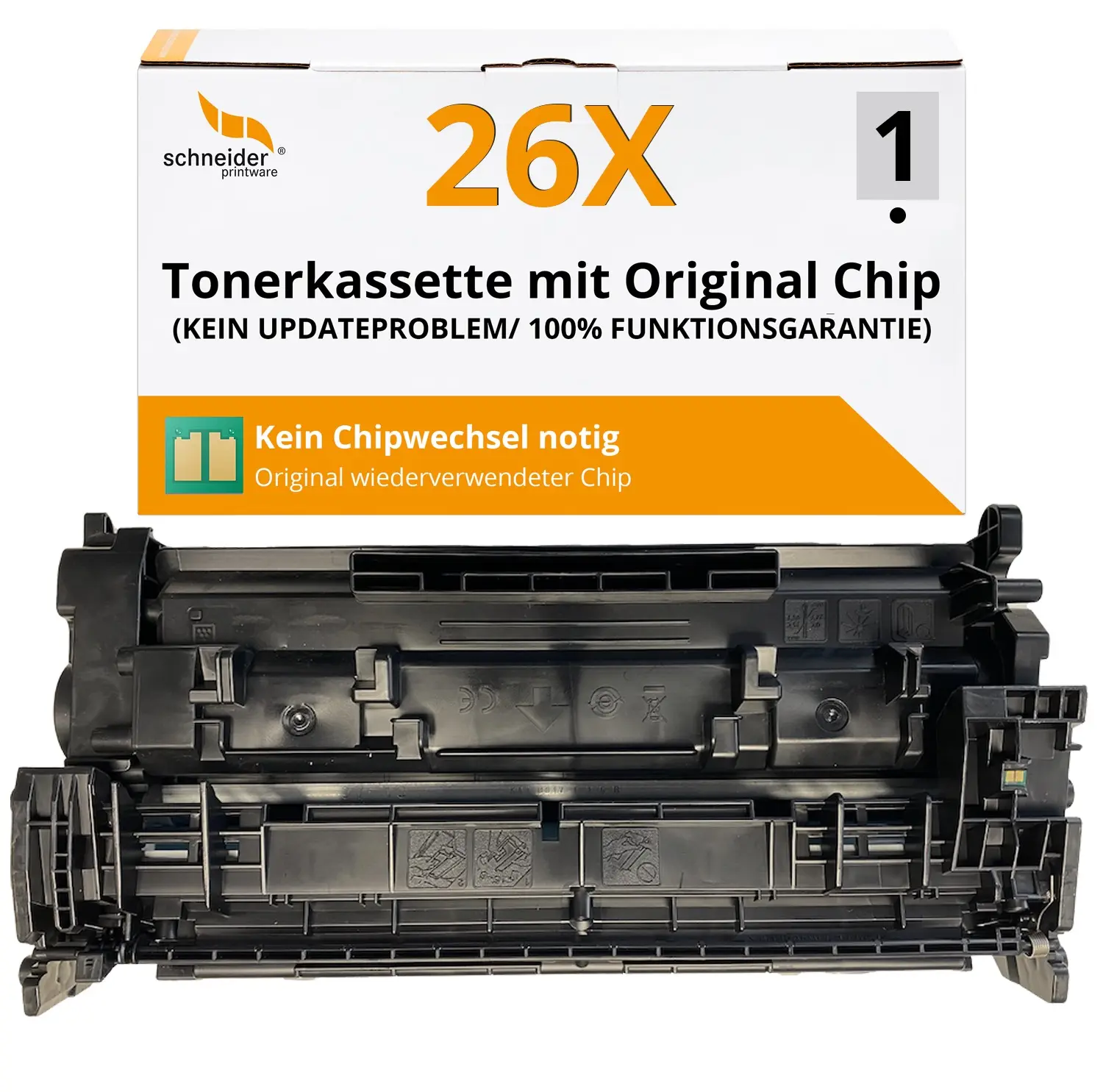 Recycelt A+ HP CF226X / 26X Toner mit Original Chip | wiederverwendet