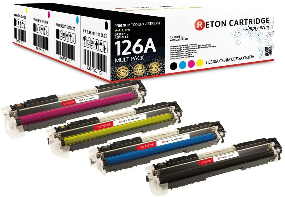 Toner 40% mehr Druckleistung ersetzt HP 126A Multipack