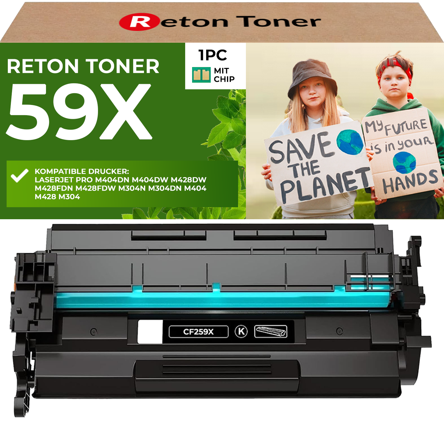 ( MIT update sicherem CHIP ) 59X Toner kompatibel für HP CF259X 59A