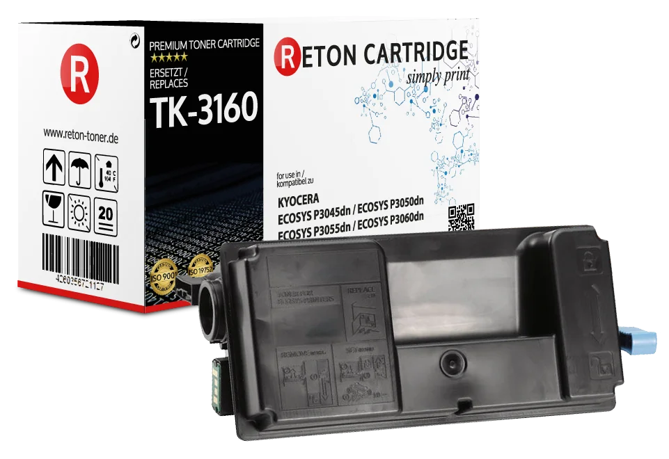 Original Reton Toner ersetzt Kyocera TK-3160 / 1T02T90NL0